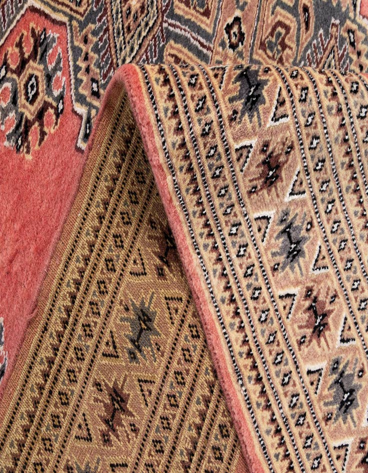 Detail image of  4' 3 x 6' 2  Hand Knotted Bokhara Oriental Rug
