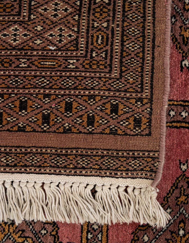 Detail image of  4' 3 x 6' 4  Hand Knotted Bokhara Oriental Wool Rug