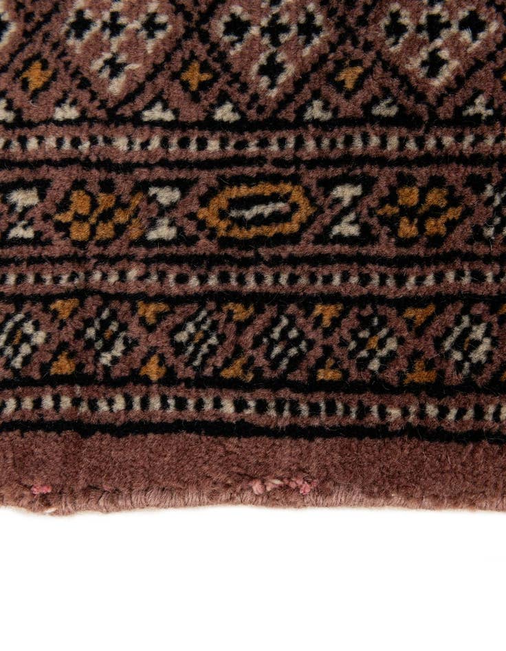 Detail image of  4' 3 x 6' 4  Hand Knotted Bokhara Oriental Wool Rug