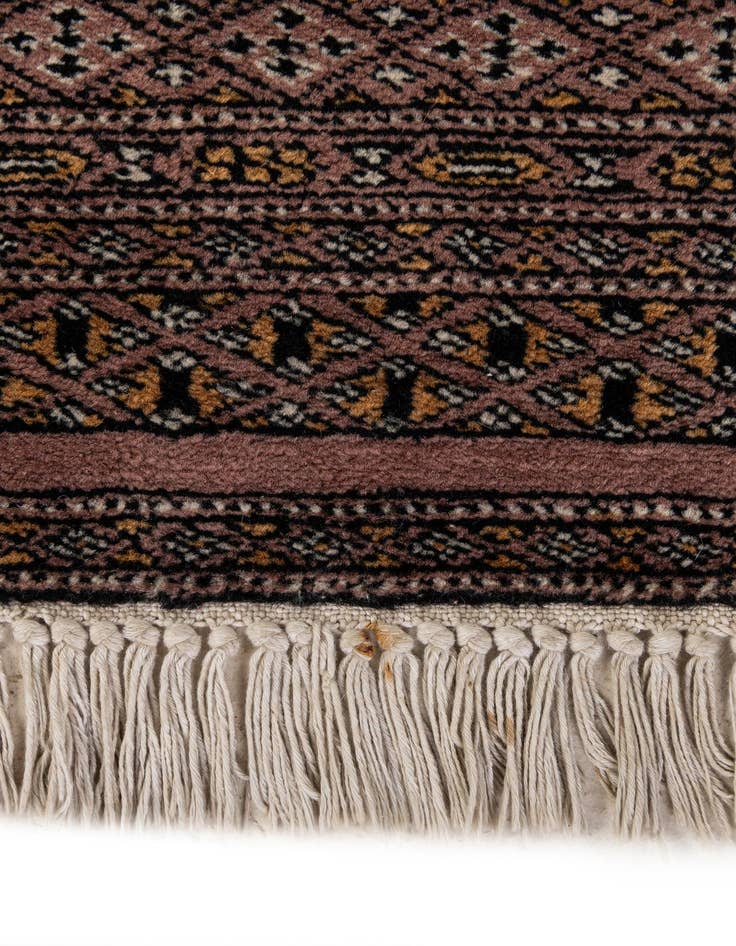 Detail image of  4' 3 x 6' 4  Hand Knotted Bokhara Oriental Wool Rug