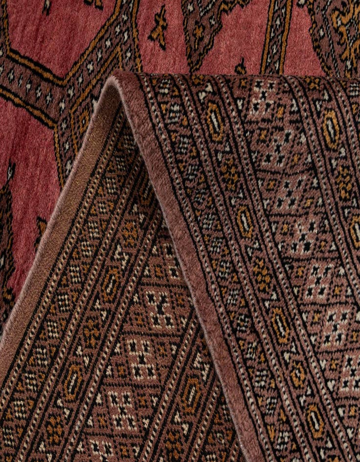 Detail image of  4' 3 x 6' 4  Hand Knotted Bokhara Oriental Wool Rug