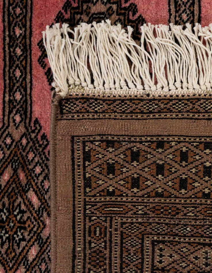 Detail image of  4' 2 x 6' 1  Hand Knotted Bokhara Oriental Wool Rug