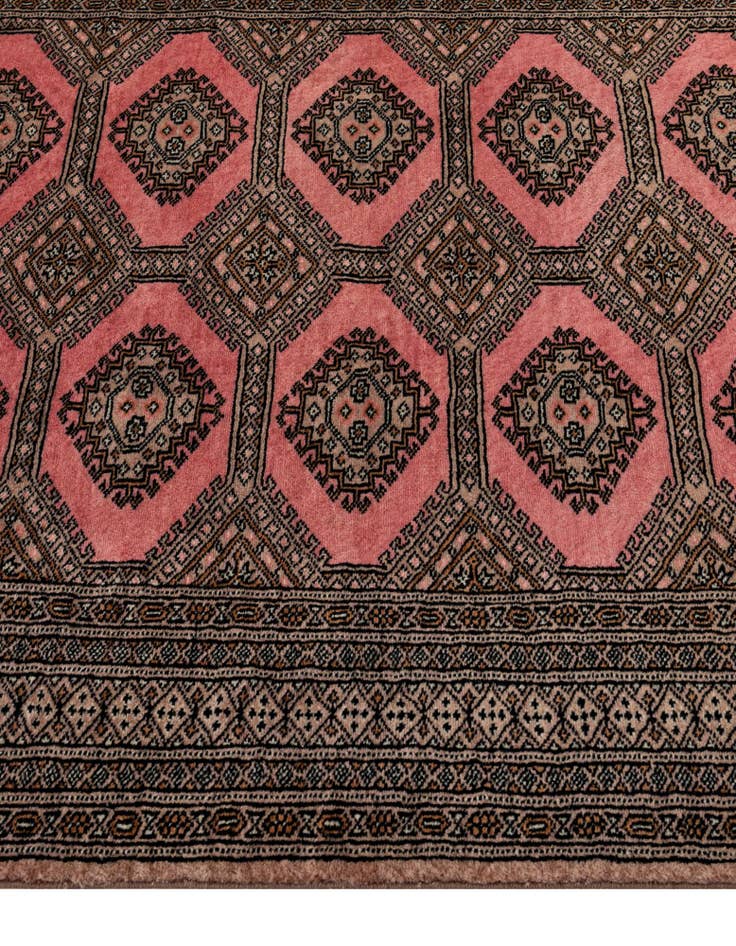 Detail image of  4' 2 x 6' 1  Hand Knotted Bokhara Oriental Wool Rug