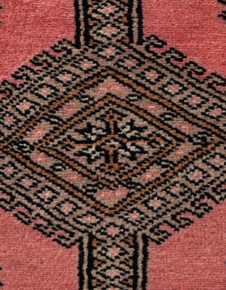 Detail image of  4' 2 x 6' 1  Hand Knotted Bokhara Oriental Wool Rug