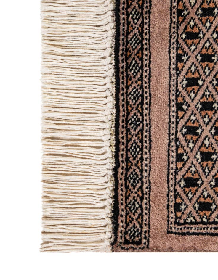 Detail image of  4' 2 x 6' 1  Hand Knotted Bokhara Oriental Wool Rug