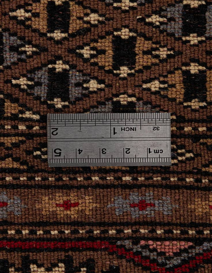Detail image of  4' 3 x 6' 4  Hand Knotted Bokhara Wool Rug