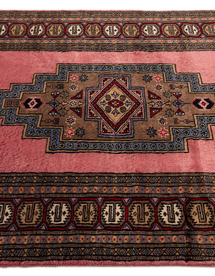 Detail image of  4' 3 x 6' 4  Hand Knotted Bokhara Wool Rug