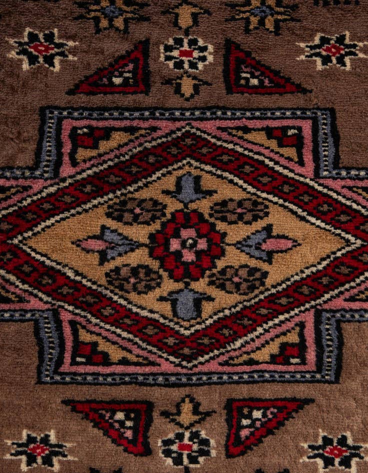Detail image of  4' 3 x 6' 4  Hand Knotted Bokhara Wool Rug