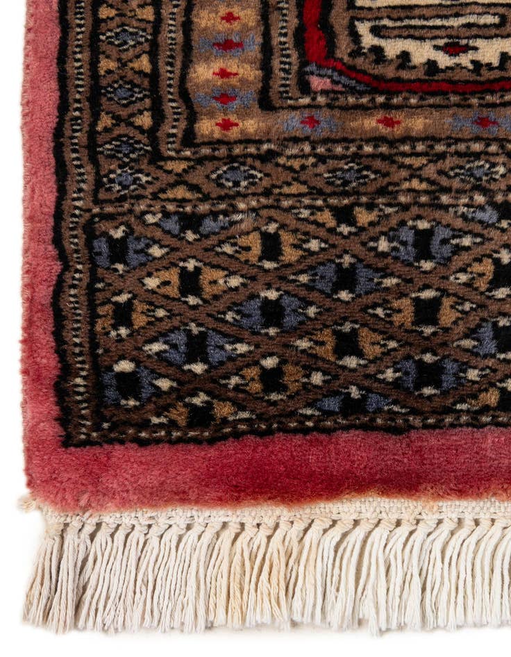 Detail image of  4' 3 x 6' 4  Hand Knotted Bokhara Wool Rug