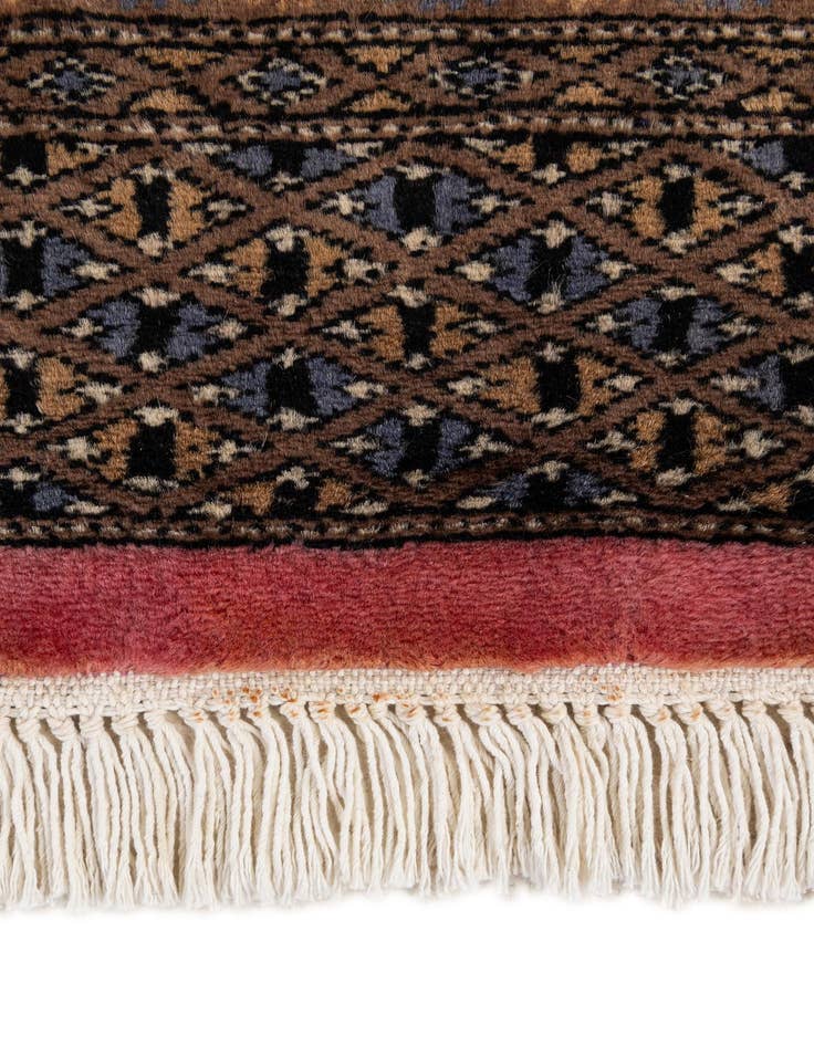 Detail image of  4' 3 x 6' 4  Hand Knotted Bokhara Wool Rug