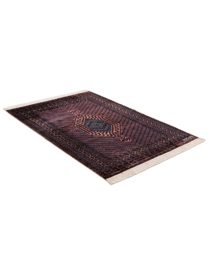 Detail image of  4' 3 x 6' 2  Hand Knotted Bokhara Wool Rug