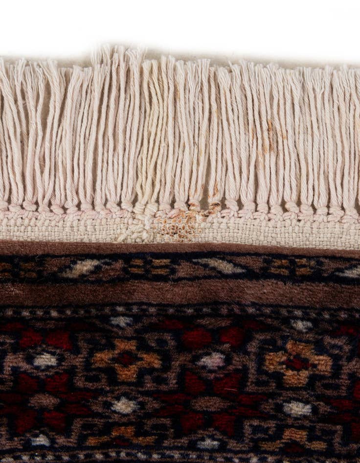 Detail image of  4' 3 x 6' 2  Hand Knotted Bokhara Wool Rug