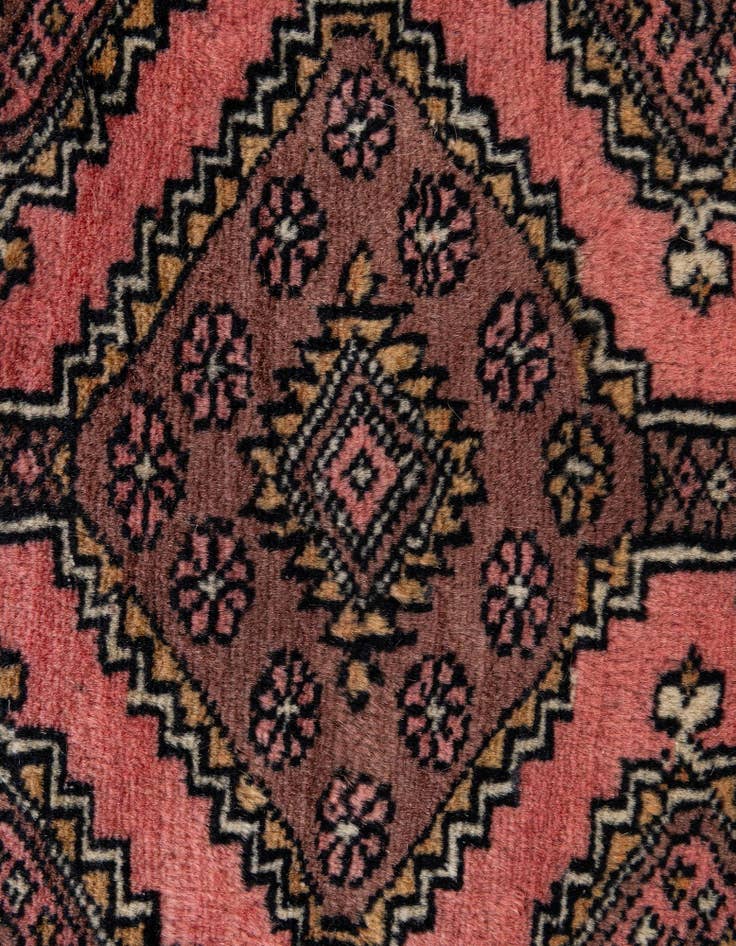 Detail image of  4' 2 x 5' 9  Hand Knotted Bokhara Oriental Wool Rug