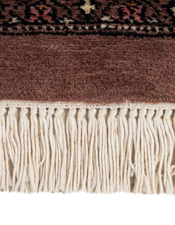 Detail image of  4' 2 x 5' 9  Hand Knotted Bokhara Oriental Wool Rug