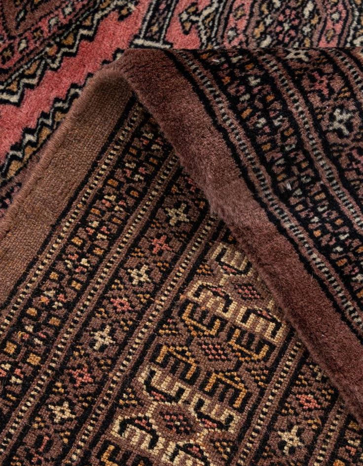 Detail image of  4' 2 x 5' 9  Hand Knotted Bokhara Oriental Wool Rug