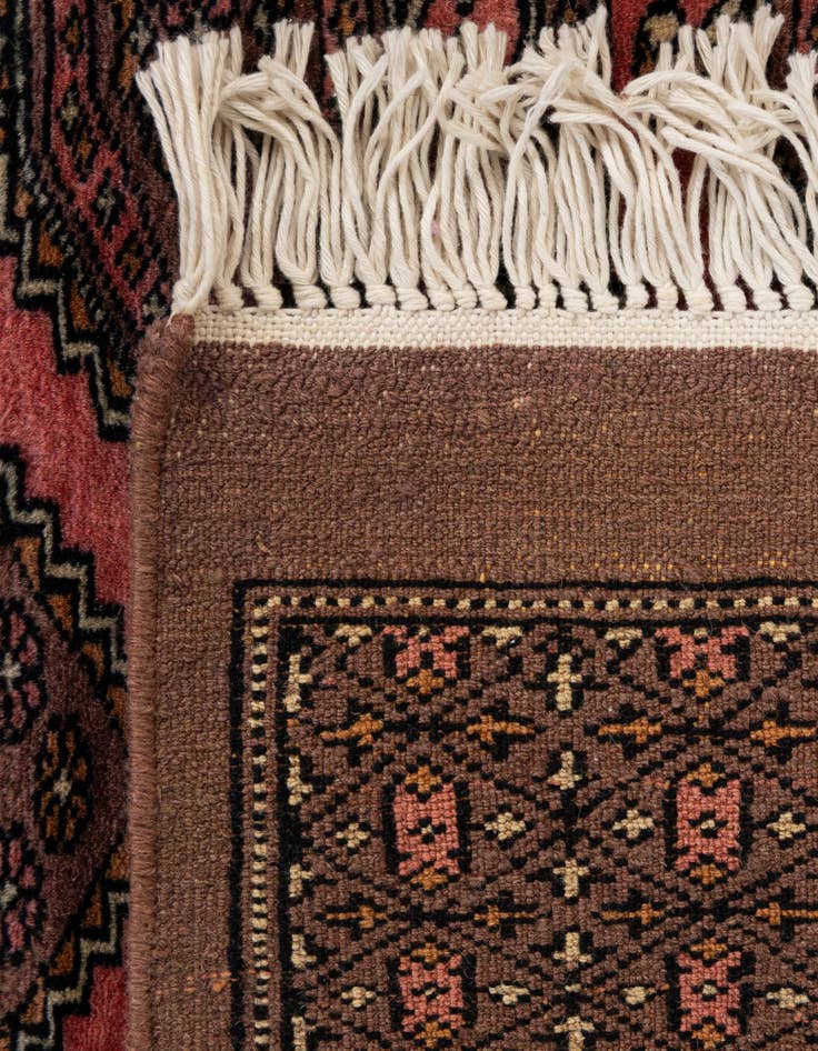 Detail image of  4' 2 x 5' 9  Hand Knotted Bokhara Oriental Wool Rug