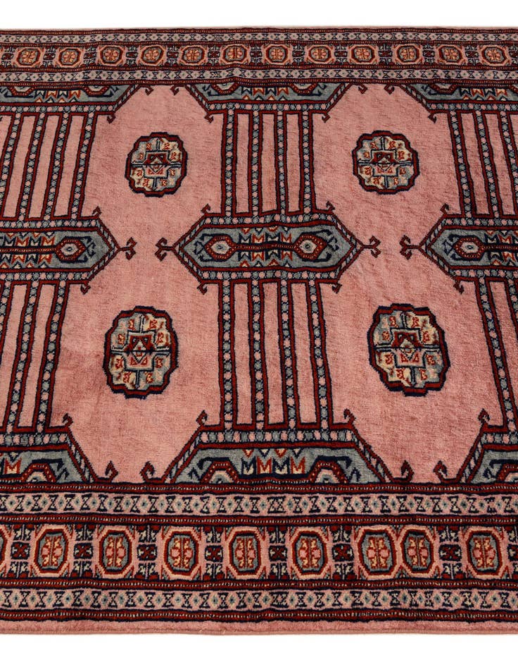 Detail image of  4' x 6' 6  Hand Knotted Bokhara Oriental Wool Rug