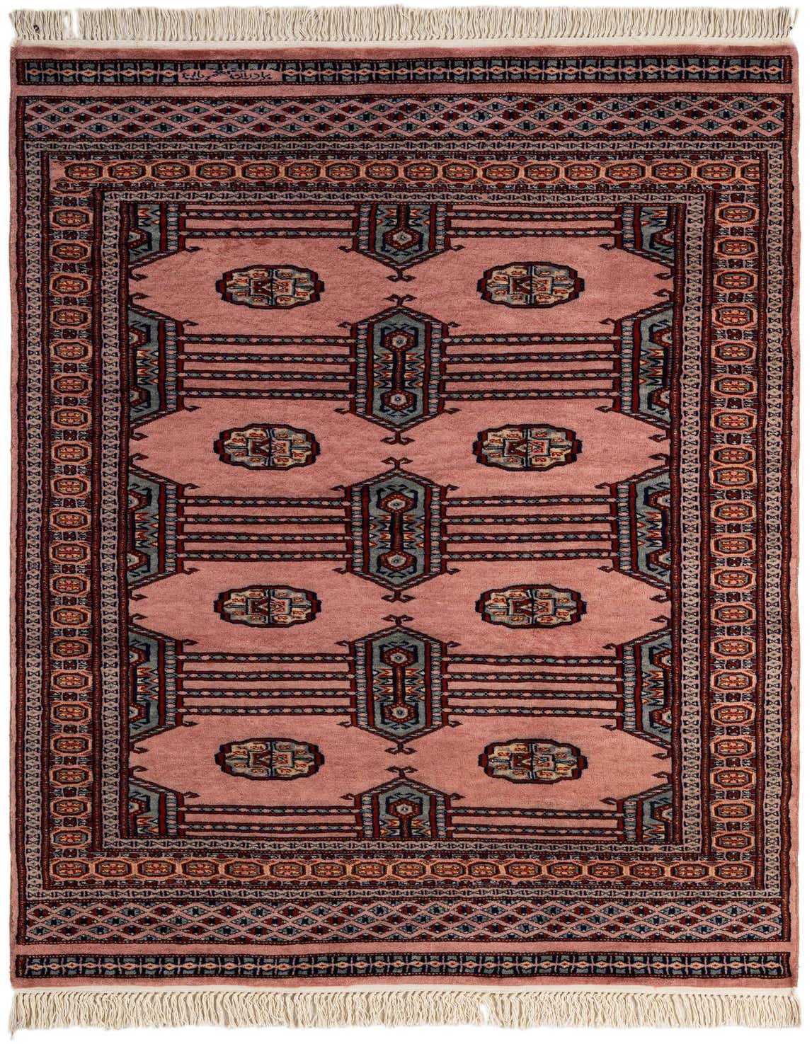 Primary image  4' x 6' 6  Hand Knotted Bokhara Oriental Wool Rug