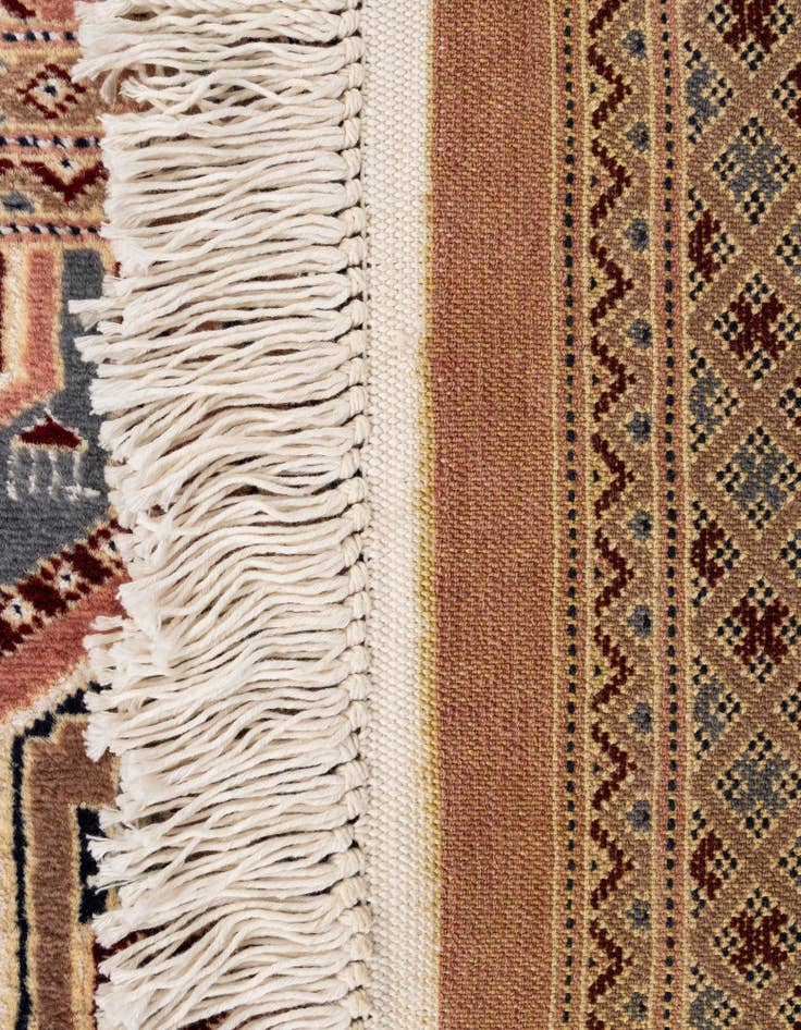 Detail image of  4' 2 x 6' 6  Hand Knotted Bokhara Rug