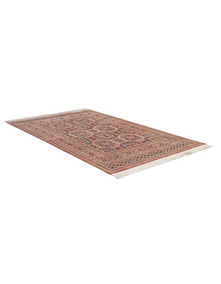 Detail image of  4' 2 x 6' 6  Hand Knotted Bokhara Rug