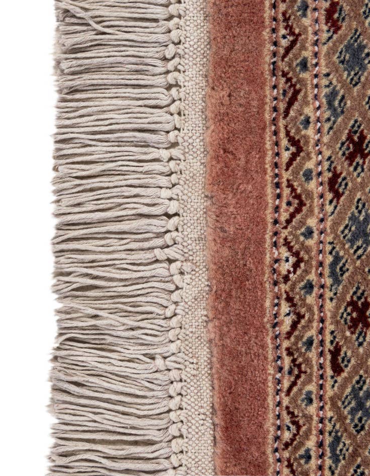 Detail image of  4' 2 x 6' 6  Hand Knotted Bokhara Rug