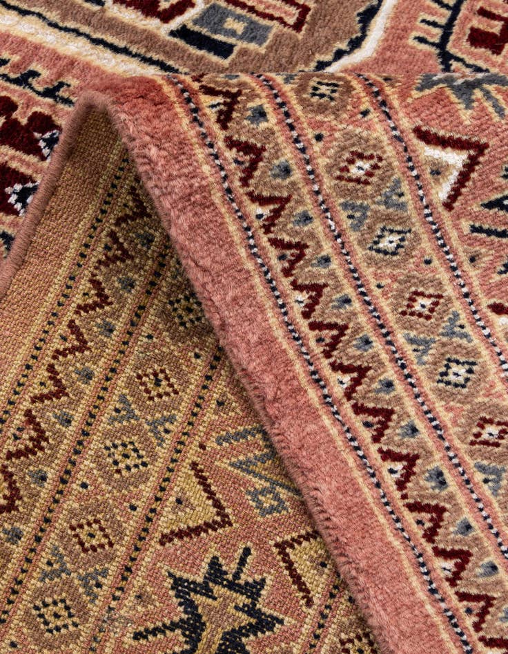 Detail image of  4' 2 x 6' 6  Hand Knotted Bokhara Rug