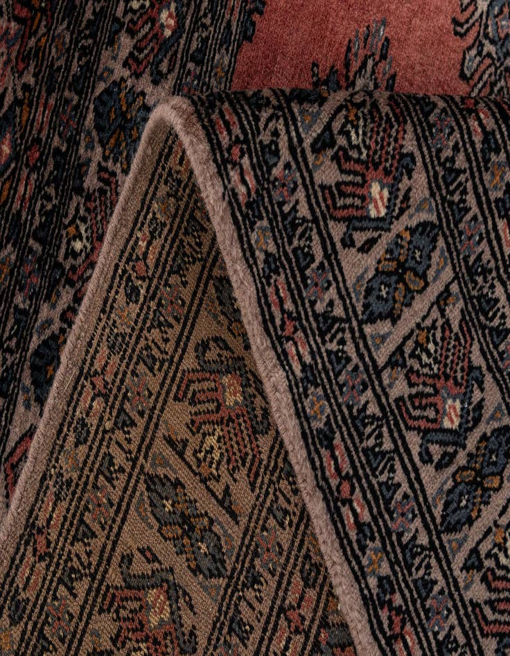 Detail image of  4' 1 x 6' 1  Hand Knotted Bokhara Oriental Wool Rug