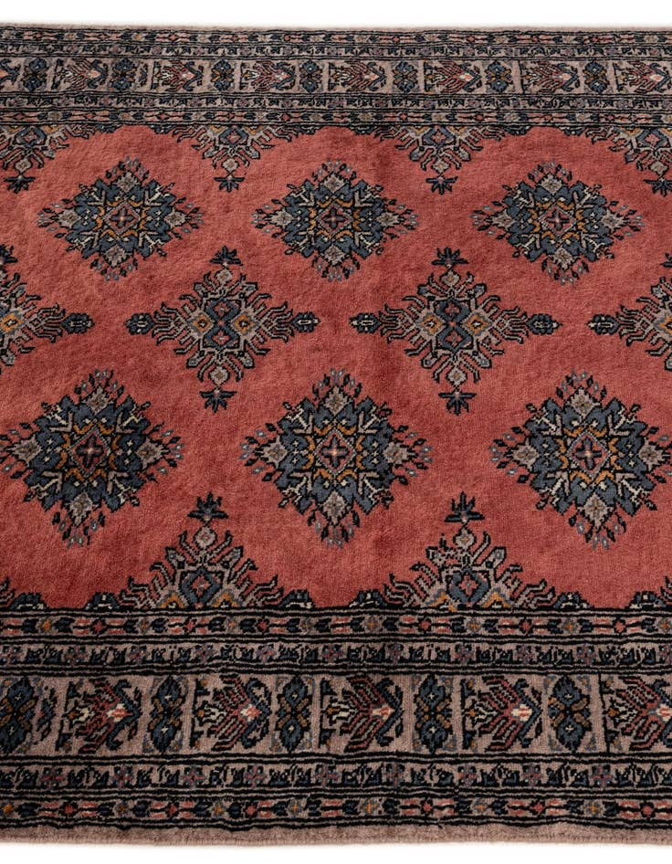 Detail image of  4' 1 x 6' 1  Hand Knotted Bokhara Oriental Wool Rug