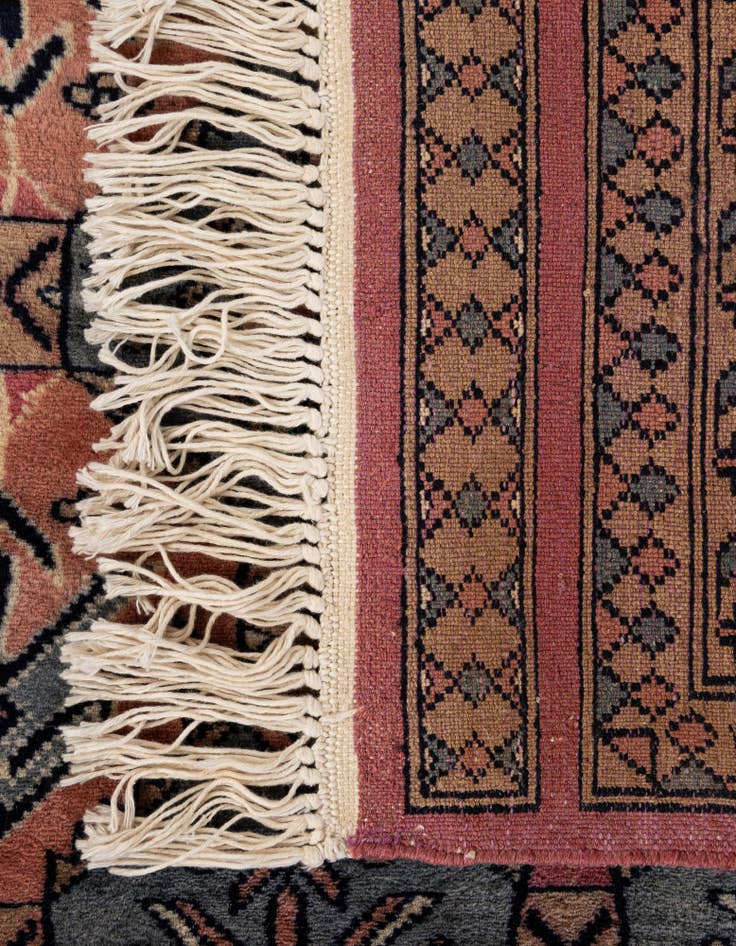 Detail image of  4' 3 x 5' 11  Hand Knotted Bokhara Oriental Wool Rug