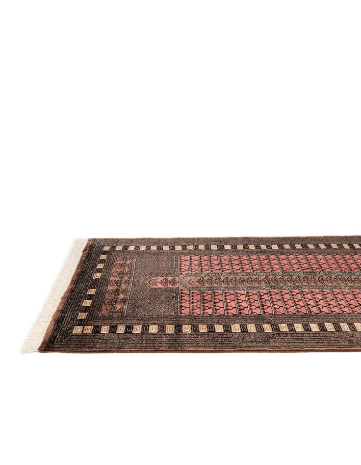 Detail image of  4' 3 x 5' 11  Hand Knotted Bokhara Oriental Wool Rug