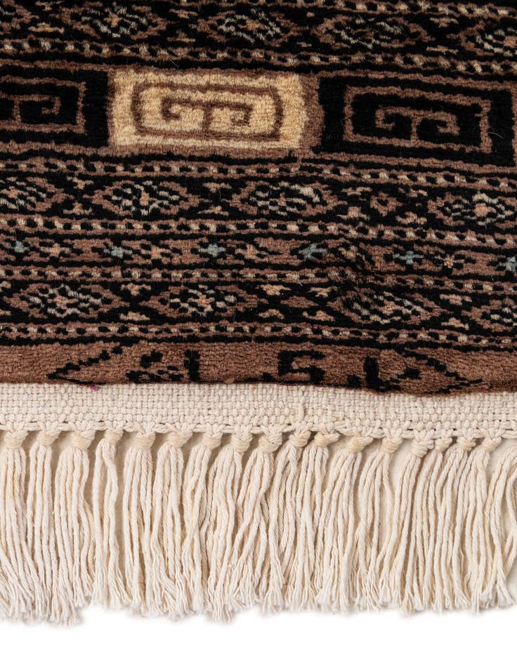 Detail image of  4' 3 x 5' 11  Hand Knotted Bokhara Oriental Wool Rug