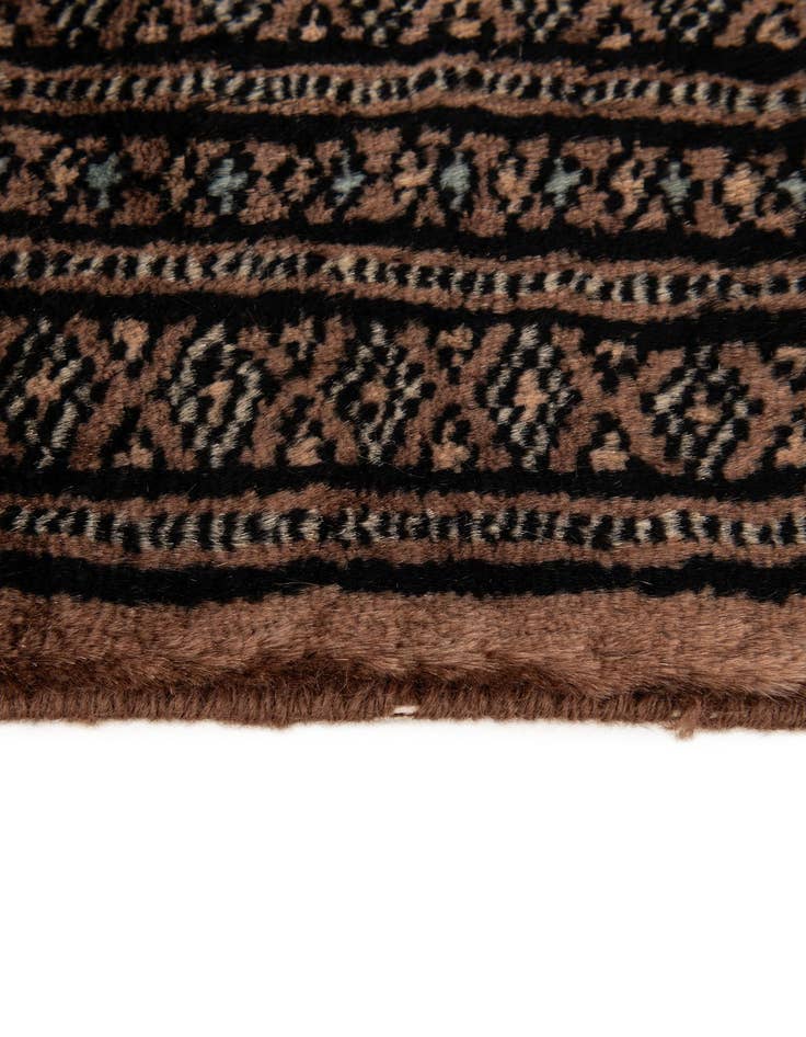 Detail image of  4' 3 x 5' 11  Hand Knotted Bokhara Oriental Wool Rug