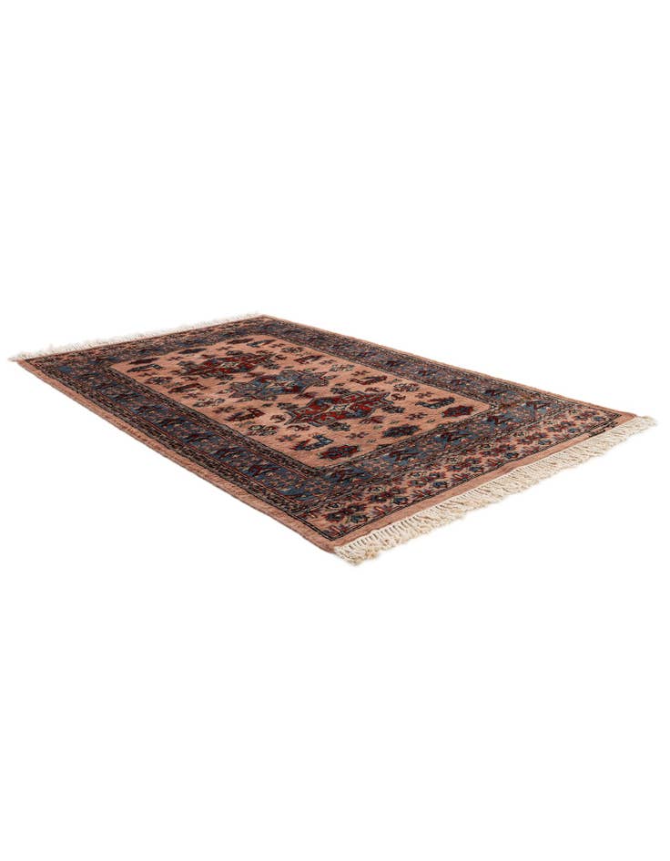 Detail image of  3' 2 x 5' 2  Hand Knotted Bokhara Oriental Wool Rug