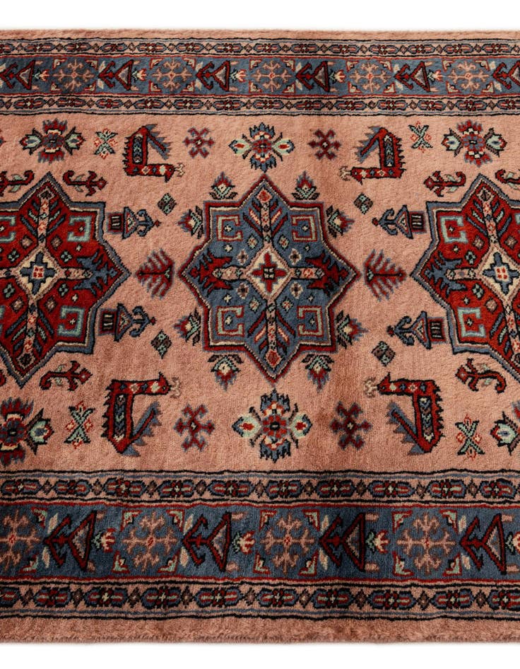Detail image of  3' 2 x 5' 2  Hand Knotted Bokhara Oriental Wool Rug