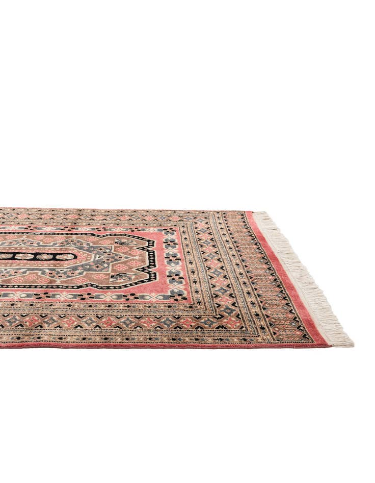 Detail image of  4' 1 x 6'  Hand Knotted Bokhara Oriental Rug