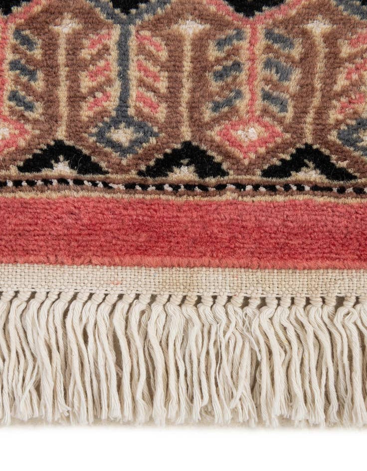 Detail image of  4' 1 x 6'  Hand Knotted Bokhara Oriental Rug