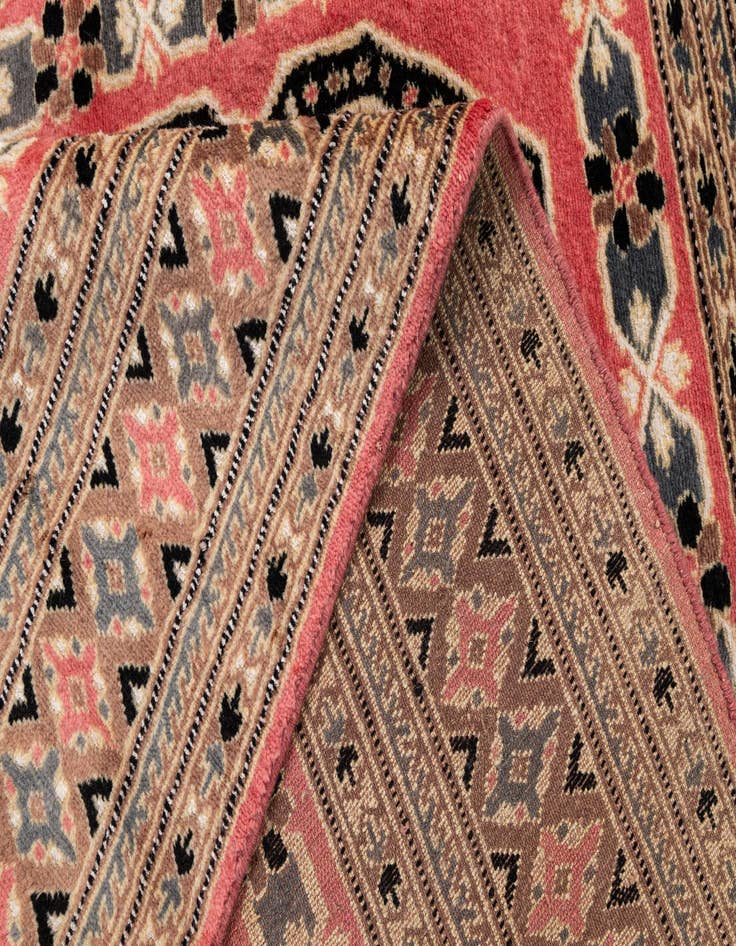 Detail image of  4' 1 x 6'  Hand Knotted Bokhara Oriental Rug