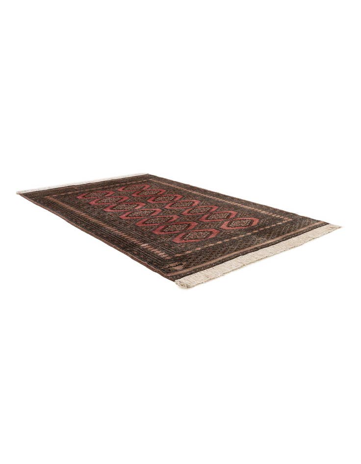 Detail image of  4' 3 x 6' 5  Hand Knotted Bokhara Oriental Wool Rug