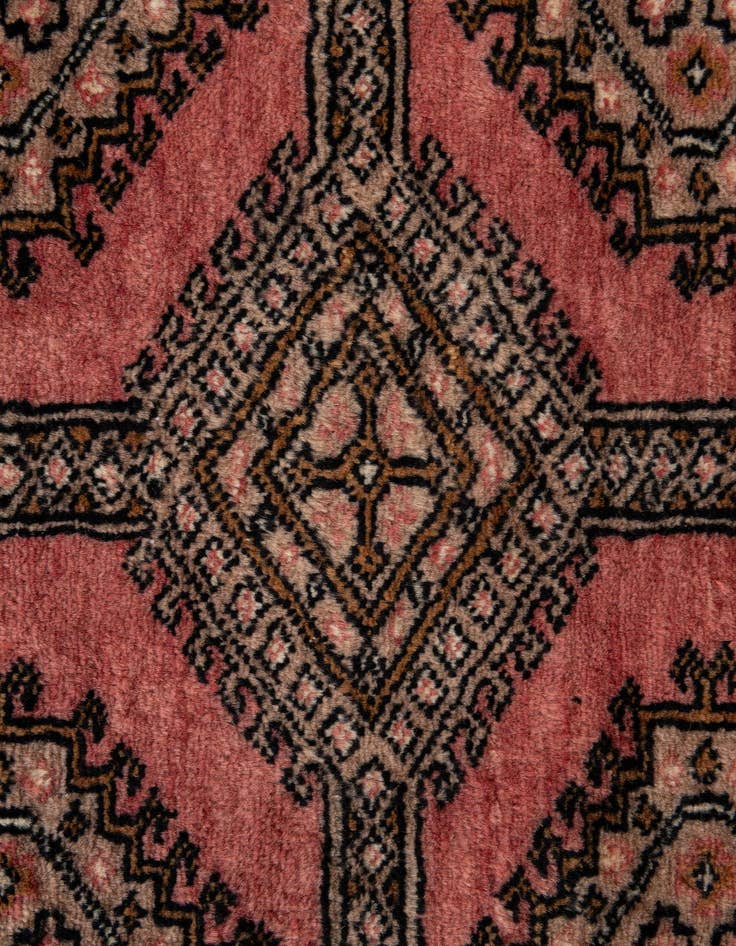 Detail image of  4' 3 x 6' 5  Hand Knotted Bokhara Oriental Wool Rug