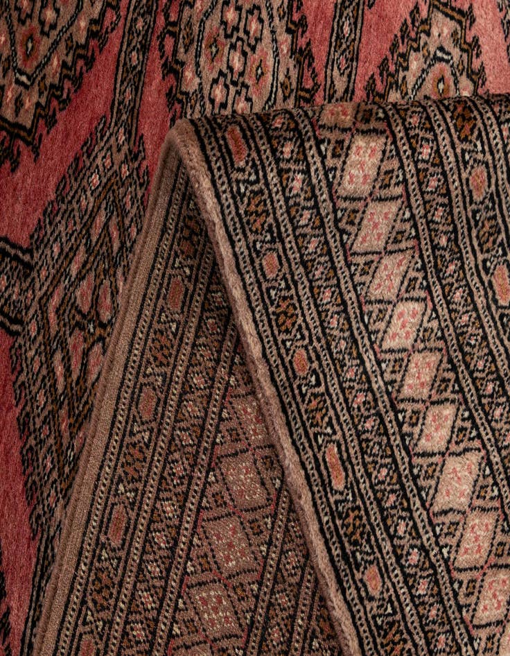 Detail image of  4' 3 x 6' 5  Hand Knotted Bokhara Oriental Wool Rug