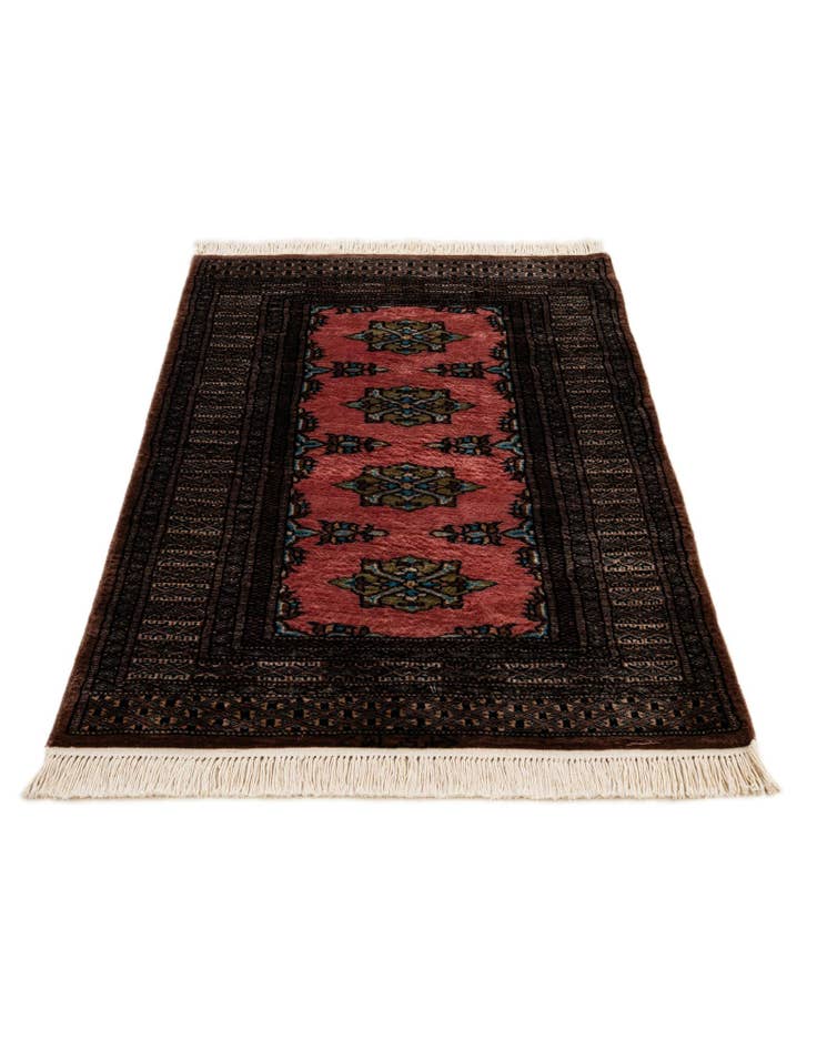 Detail image of  2' 6 x 4' 2  Hand Knotted Bokhara Oriental Wool Rug