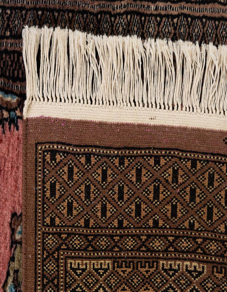 Detail image of  2' 6 x 4' 2  Hand Knotted Bokhara Oriental Wool Rug