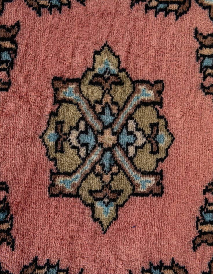 Detail image of  2' 6 x 4' 2  Hand Knotted Bokhara Oriental Wool Rug