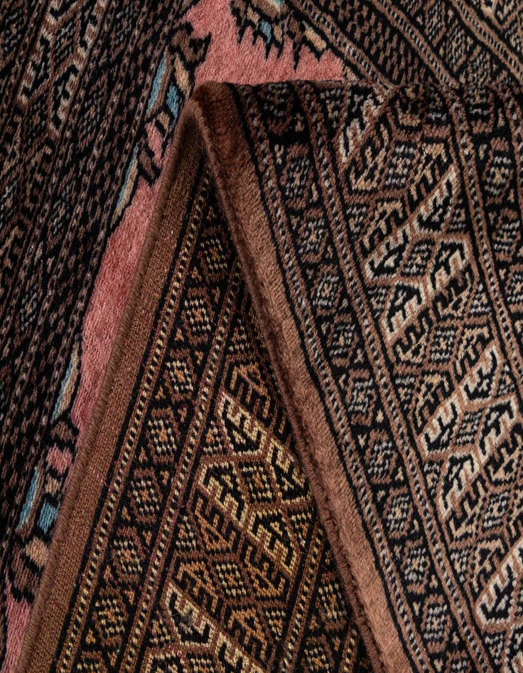 Detail image of  2' 6 x 4' 2  Hand Knotted Bokhara Oriental Wool Rug