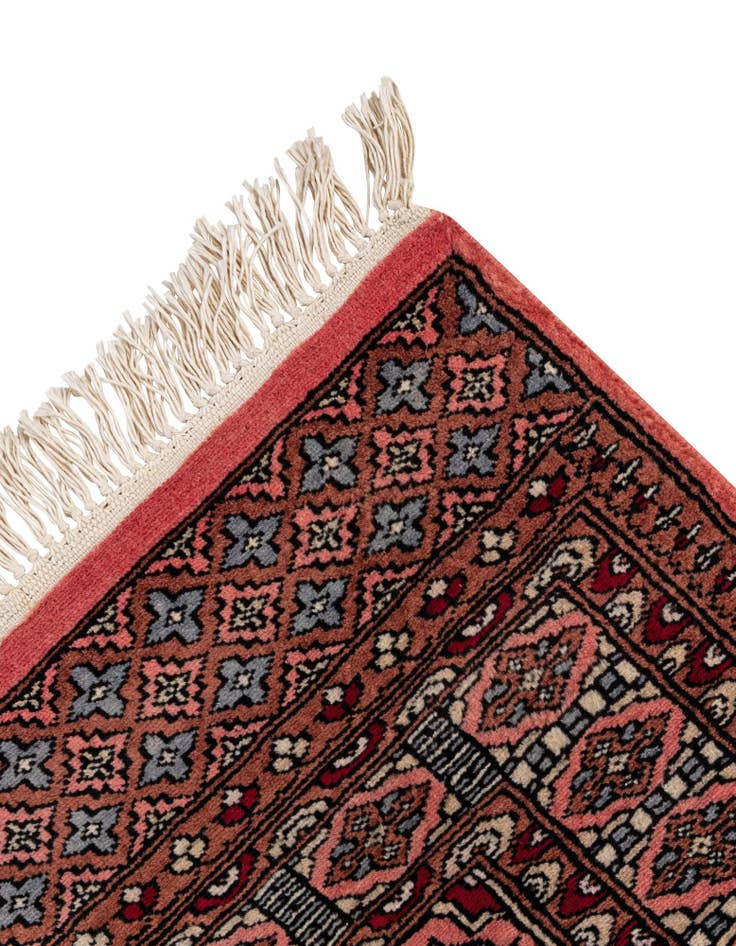 Detail image of  4' 2 x 6' 11  Hand Knotted Bokhara Wool Rug