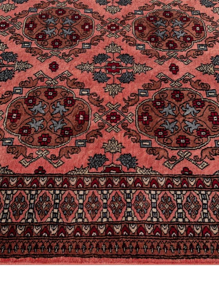 Detail image of  4' 2 x 6' 11  Hand Knotted Bokhara Wool Rug