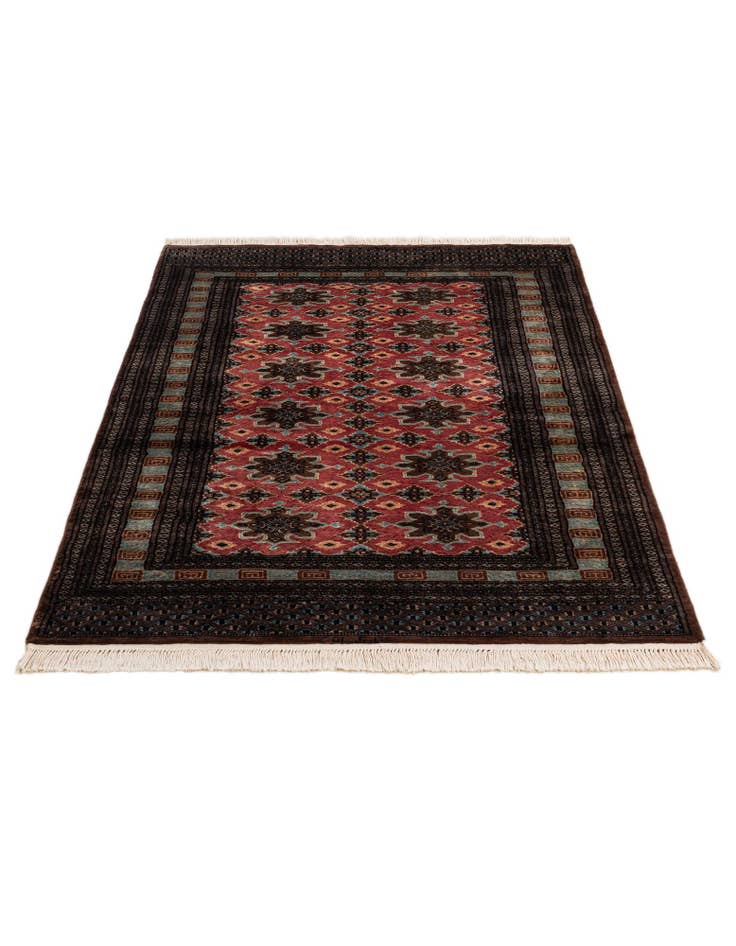 Detail image of  4' 2 x 5' 9  Hand Knotted Bokhara Oriental Wool Rug