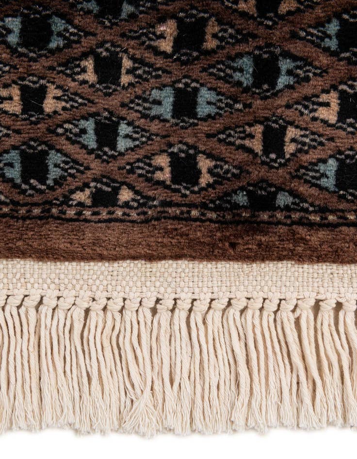 Detail image of  4' 2 x 5' 9  Hand Knotted Bokhara Oriental Wool Rug