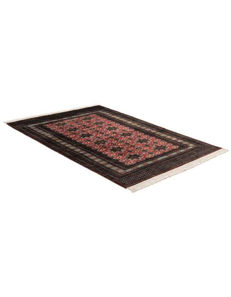 Detail image of  4' 2 x 5' 9  Hand Knotted Bokhara Oriental Wool Rug