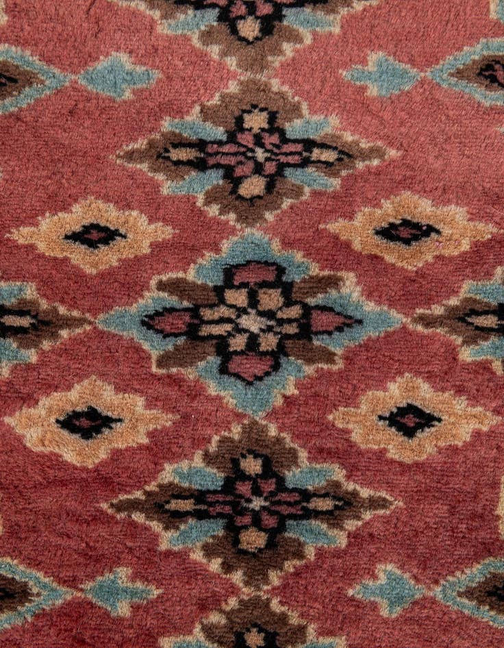 Detail image of  4' 2 x 5' 9  Hand Knotted Bokhara Oriental Wool Rug